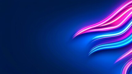 Wall Mural - a sleek, futuristic wallpaper featuring a neon blue light beam against a dark, textured space backdr