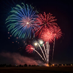 fireworks over the river