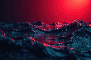 Abstract water background with red and black hues, background, moody, texture