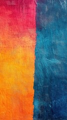 Canvas Print - Abstract Warm And Cool Color Palette Painting