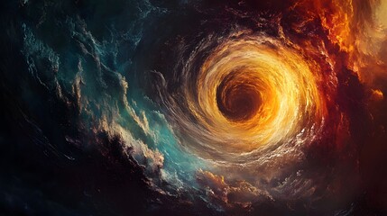 Wall Mural - cosmic swirl phenomenon outer space digital art abstract universe surreal viewpoint energy and motio