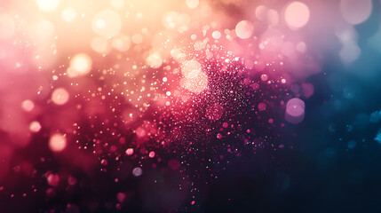 Wall Mural - Abstract colorful bokeh background with shimmering particles