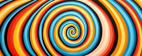 Fototapete - A vibrant, swirling pattern of colors creating a dynamic and mesmerizing visual effect that draws the eye inward.