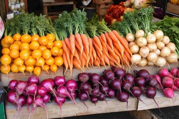 fresh vegetables on market