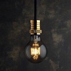 Leinwandbilder - Beautiful retro luxury interior bulb lighting lamp decor glowing in dark. Selective focus