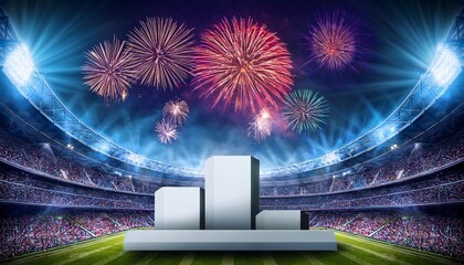 Wall Mural - fireworks over the city