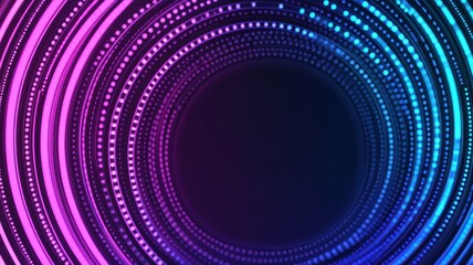 Wall Mural - a vibrant circular pattern with colorful glowing effects.