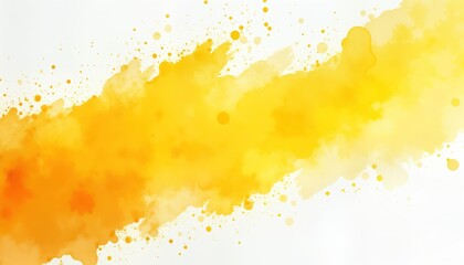 Aufkleber - Abstract watercolor art design background. Bright yellow hues create a dynamic pattern with brush strokes and splashes. Stylish and modern. Excellent for various creative projects.