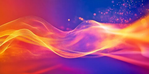 Wall Mural - vibrant colorful abstract wave art with flowing lines. this design combines soft transitions and lig