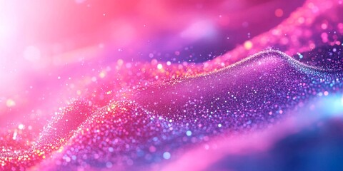 Wall Mural - a mesmerizing wave of colors shines in vibrant pink and blue tones. this image captures a dreamy abs
