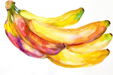 Wall Mural - Fresh bananas arranged on a table or counter, ideal for food photography and related uses