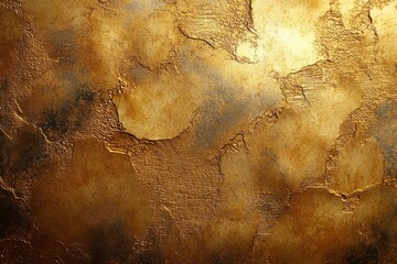 Poster - A detailed view of a wall with a layer of gold paint