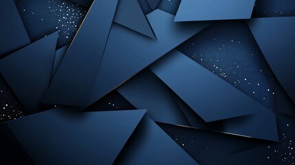 Aufkleber - Abstract dark blue geometric shapes background