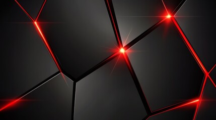 Leinwandbilder - Abstract red and black geometric background