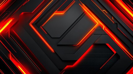 Leinwandbilder - Abstract dark red and black glowing lines background