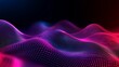 © Mhagi27 - Abstract digital wave background. Pink, purple, and blue glowing particles.
