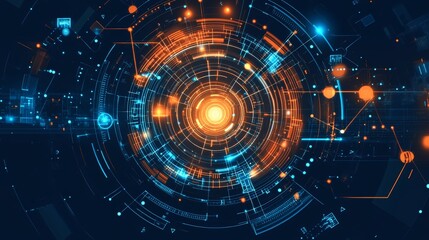 Leinwandbilder - Abstract futuristic technology background