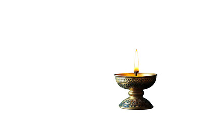 Wall Mural - Photo of a Diwali lamp or diya, cut out