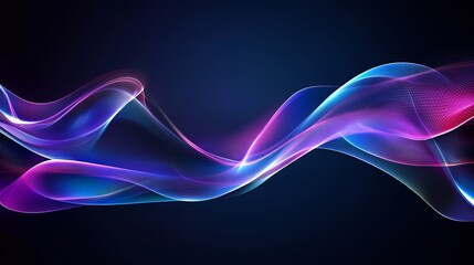 Aufkleber - Vibrant, glowing abstract wave design. Perfect for tech, music, and energy themes.