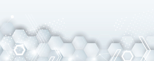 Aufkleber - Hexagon abstract background with simple polygonal elements