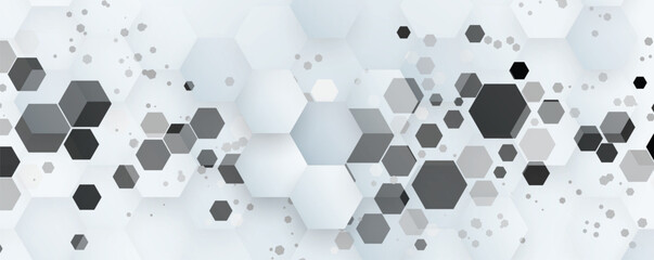 Aufkleber - Hexagon abstract background with simple polygonal elements