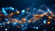 © Mhagi27 - Abstract glowing network connection background. Digital, technology, futuristic concept.