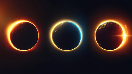 Wall Mural - total partial solar eclipse