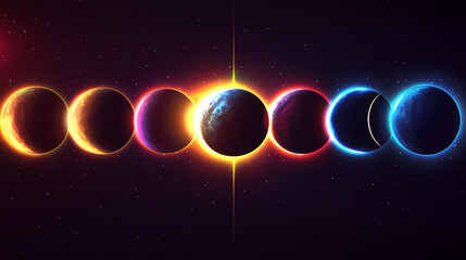 Wall Mural - total partial solar eclipse