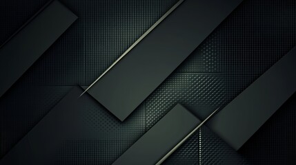 Poster - Abstract dark geometric background with metallic accents