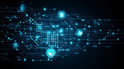 Abstract digital network technology background