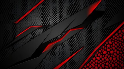 Aufkleber - Abstract red and black metallic texture background