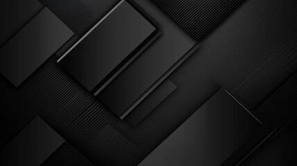 Poster - Geometric abstract background with dark gray blocks and textures.