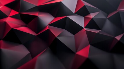 Fototapete - Abstract red and black geometric background