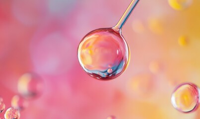 Wall Mural - Fertility treatment concept in vitro. Macro photograph of artificial insemination or fertility treatment in vitro.