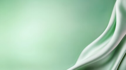 Canvas Print - green background with a white fabric on it.