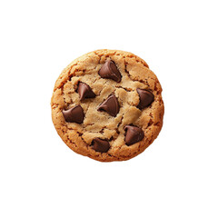 Wall Mural - Delicious Chocolate Chip Cookie on White Background