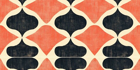 Wall Mural - stylish seamless repeat pattern featuring bold shapes in vibrant colors