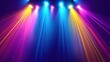 © bulegendut - Colorful stage lighting beams.