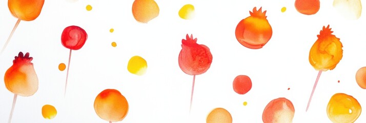 Aufkleber - Vibrant rooster shaped lollipops with colorful splashes and ample space for creative layout design. Generative AI