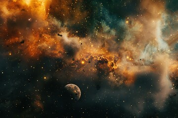 Wall Mural - background of galaxy and stars