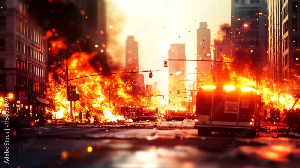 Studio Fire Backgrounds Urban Fire Incident in Bright Light Background Stock Photo | Adobe Stock