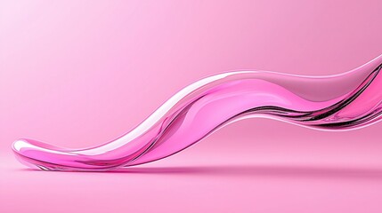 Canvas Print - pink liquid glass flowing wave abstract background.