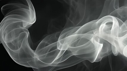 Aufkleber - Wispy smoke curling against a dark background, abstract art concept
