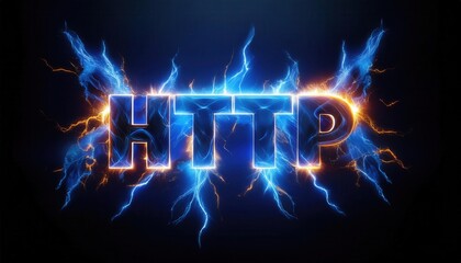 Electric Blue Representation of HTTP with Lightning