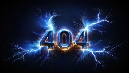 404 Error Page with Electric Lightning Effects