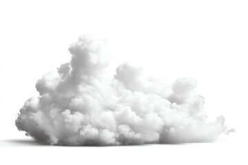 Poster - A fluffy white cloud with a soft, billowy appearance against a plain background.