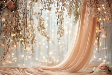 Wall Mural - Maternity backdrop- wedding backdrop- photography background of satine- silk and tulle