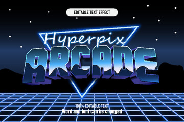 Arcade editable text effect 3d emboss  80s