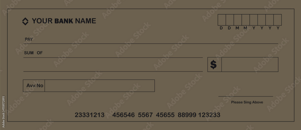 Simple Money Check simple bank check, cheque voucher template Stock Vector | Adobe Stock