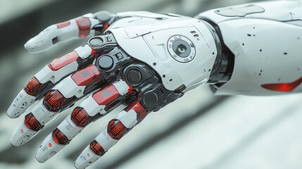 Poster - A futuristic robotic hand showcasing advanced technology and design.